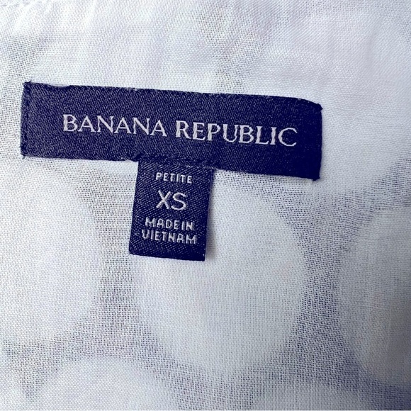 Banana Republic Eyelet Bow-back Tank Top Black White XS Petite - Picture 6 of 9